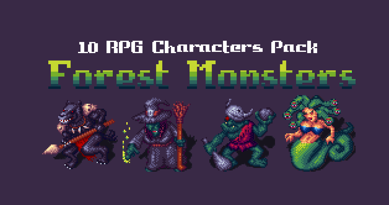 Forest Monsters - RPG pixelart battlers pack