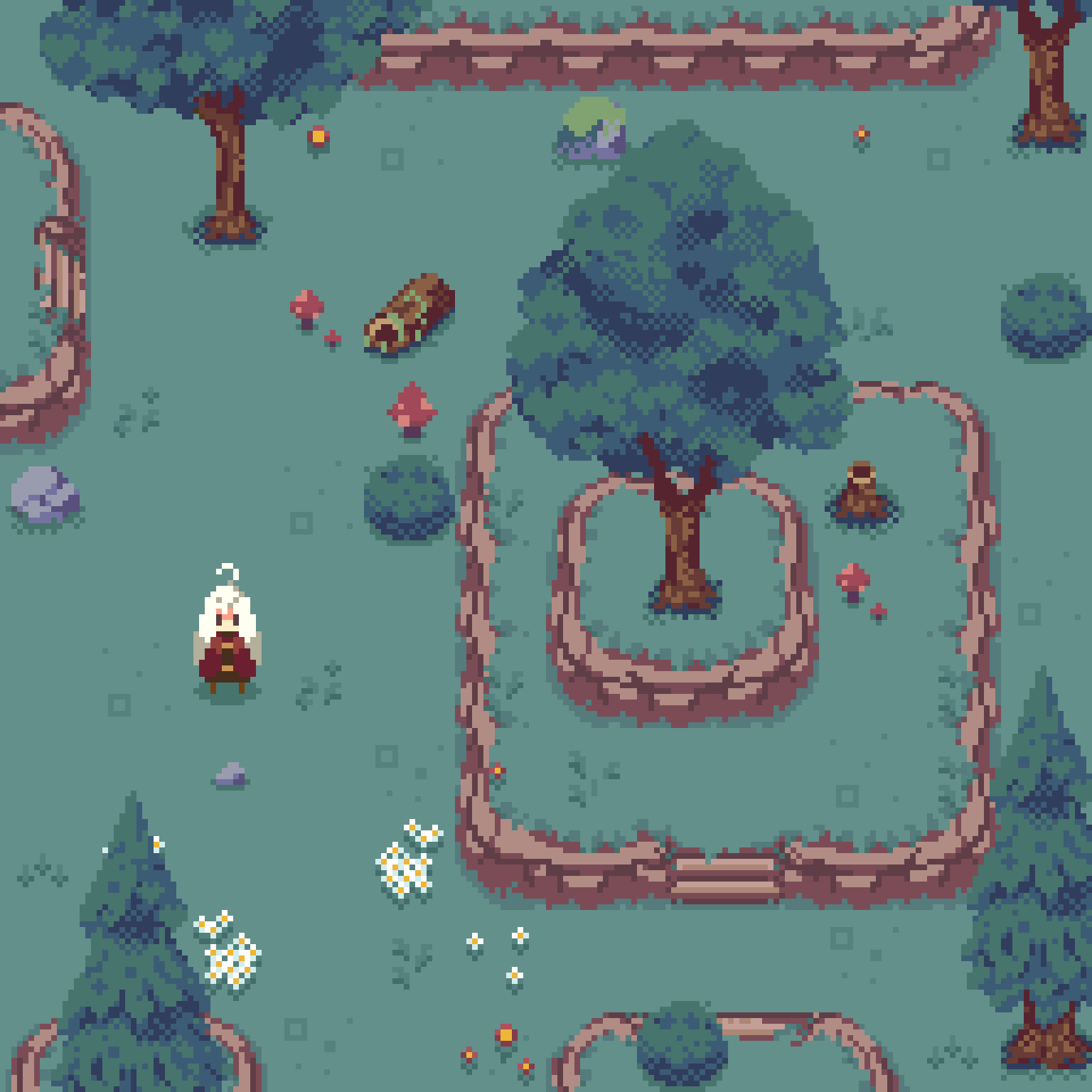 Forest Ruins Top Down Tileset By Pixivan