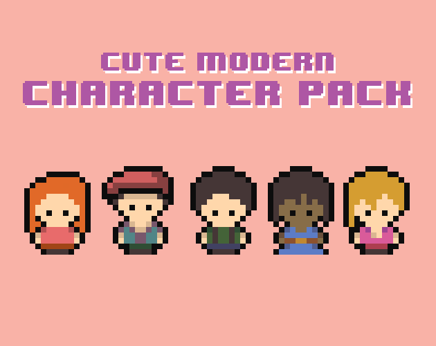 Cute Modern Character Pack - Cute Modern Character Pack by deadpixstudios