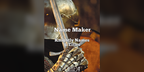 Cover image for Name Maker Knightly Names & Titles