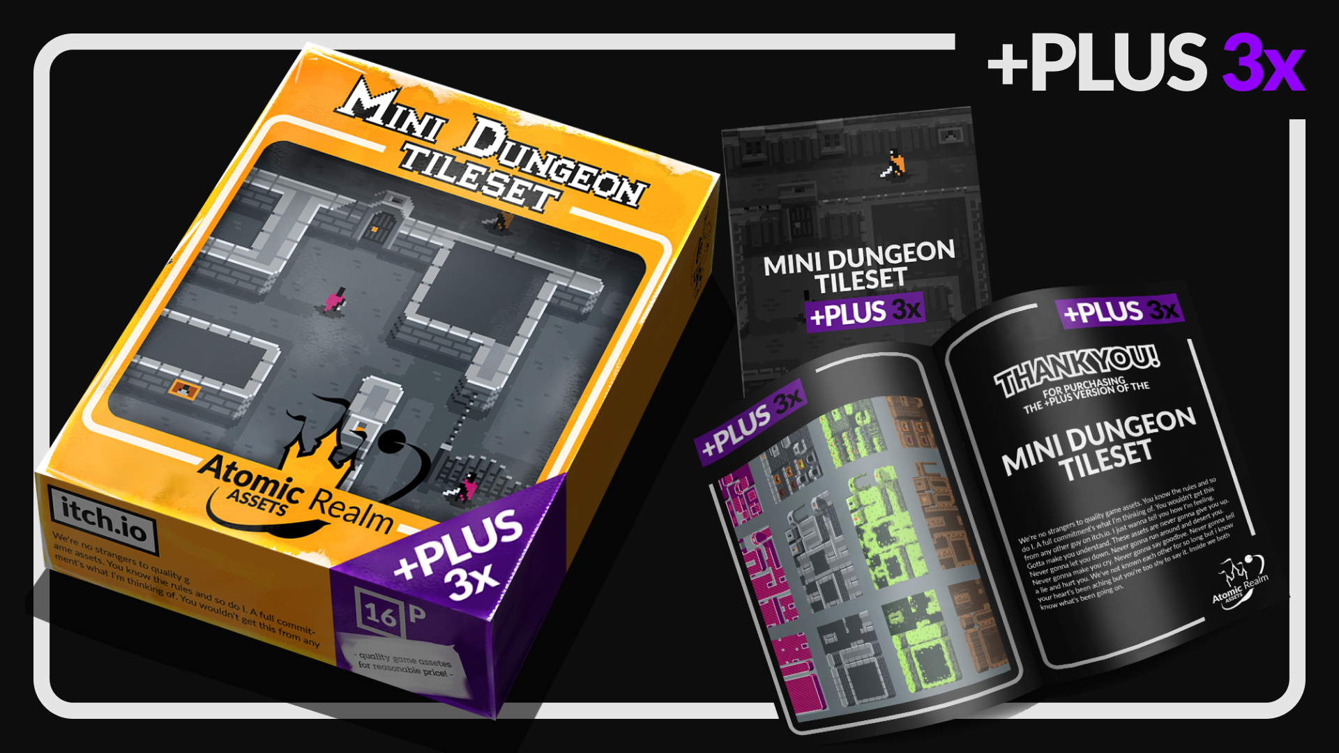 Mini Dungeon Tileset - 3x Plus Pack