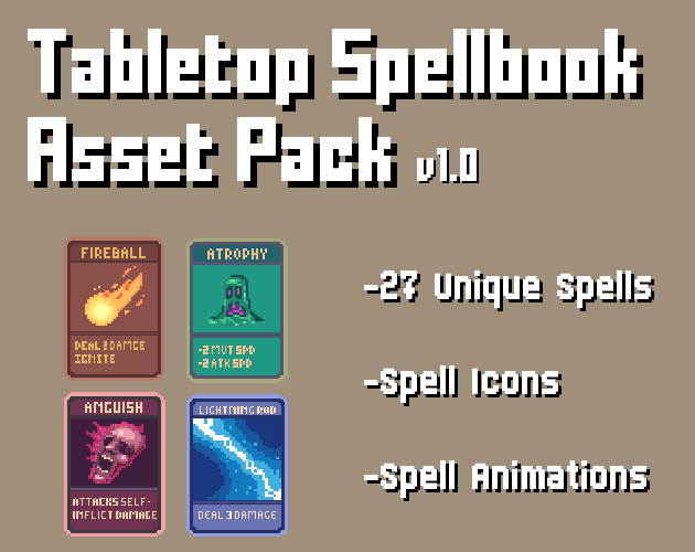 Tabletop Spellbook - Asset Pack [32x32]