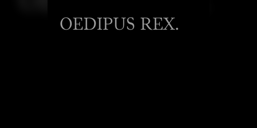 Cover image for Oedipus Rex
