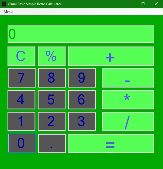 Visual Basic Simple Retro Calculator (VbSrc) - Devlogs - Itch.io