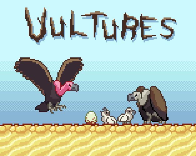 Vultures pixel art animations
