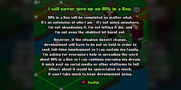 Devlog - RPG in a Box by Justin Arnold