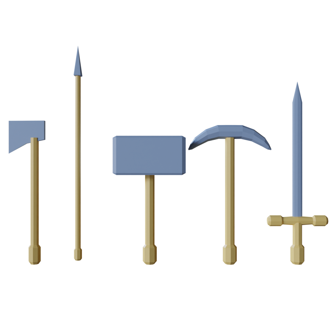 3D Low Poly Weapons