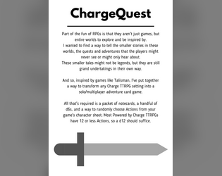 ChargeQuest!   - A way to convert Charge TTRPGs into adventure card games! 