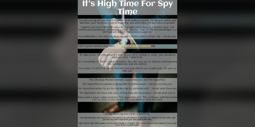 Cover image for It's High Time For Spy Time