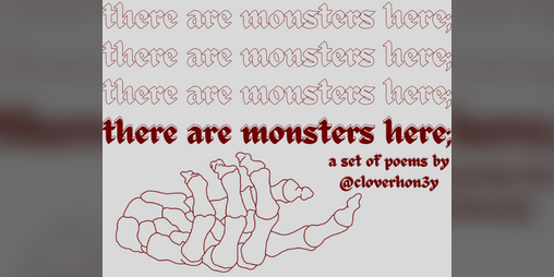 Cover image for there are monsters here;