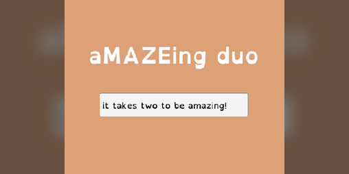 Cover image for aMAZEing duo