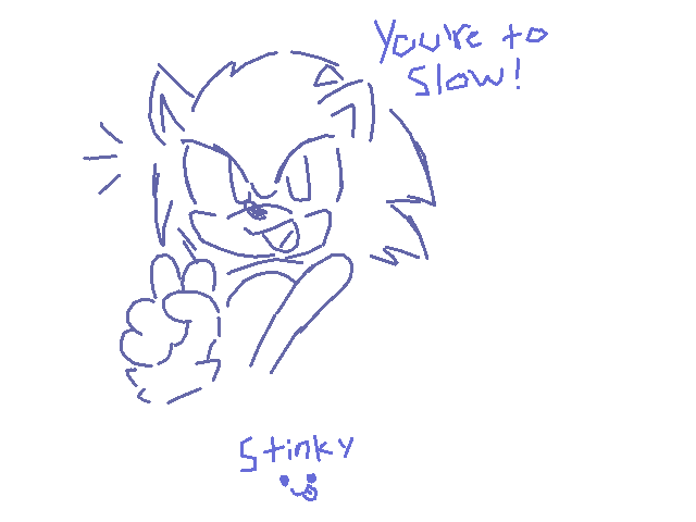 I did a little doodle of sonic <3
