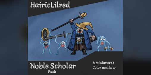 Cover image for Hairic Paper Minis - Noble Scholar Pack