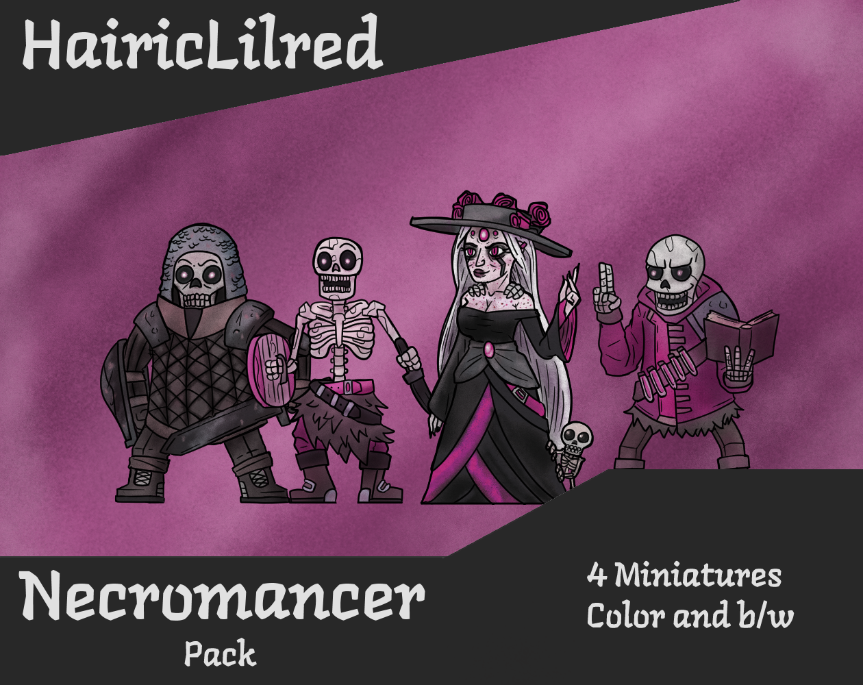 Hairic Paper Minis - Necromancer Pack