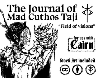 The Journal of the Mad Cuthos Taji - Field of Visions   - Fragmented Journal - Art zine/booklet of missing pages to the field of visions 