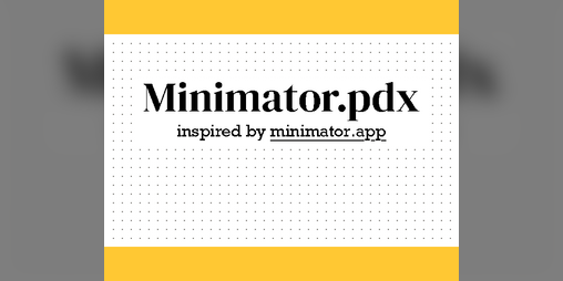 Cover image for Minimator.pdx