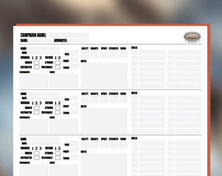 Savage Worlds Party Tracker   - Track your Savage World PCs all on one convenient sheet. 