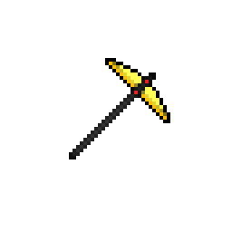 Gold Pickaxe, pickup animation