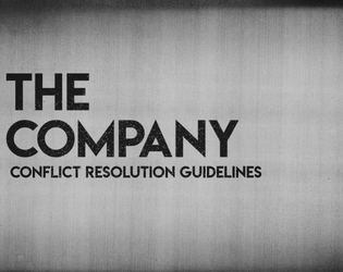 THE COMPANY   - Conflict Resolution Guidelines 