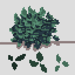 Pixel shrubs