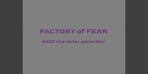 Cover image for 4d20 Factory of Fear