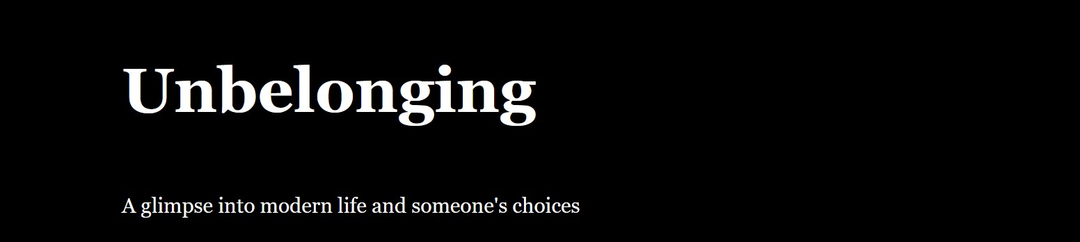 Unbelonging (EAST 515 Final Project)