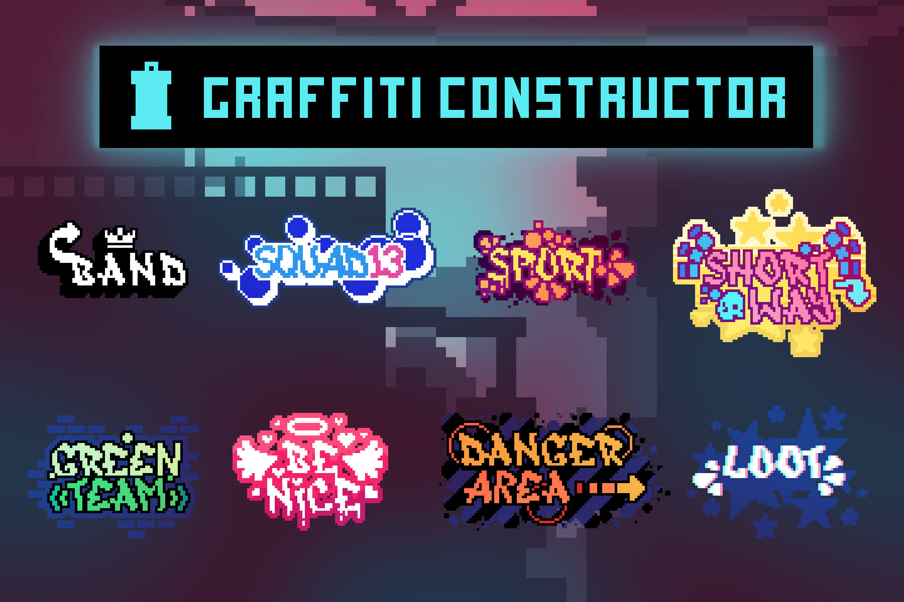 Free Graffiti Constructor by Free Game Assets (GUI, Sprite, Tilesets)