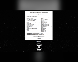 Burke's Encyclopædia of Ill-Starred Rogues - for FALLEN   - A Fallen character generator 