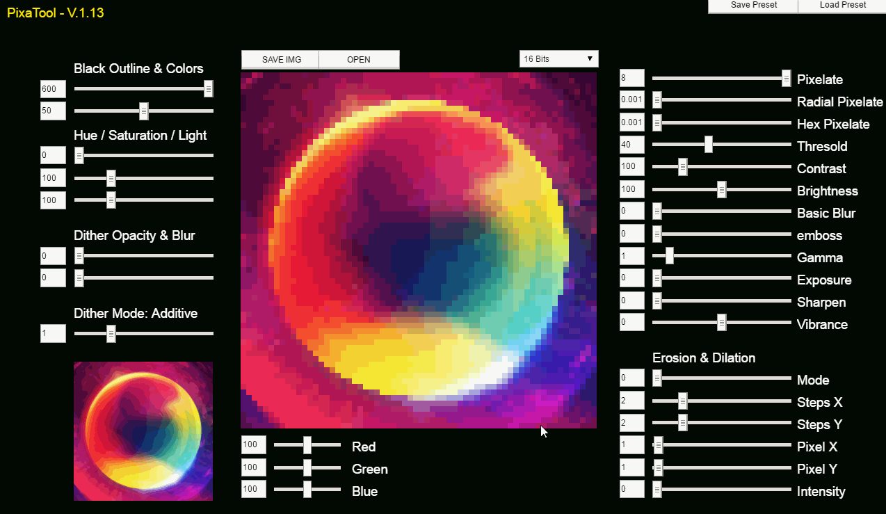 pixatool palette