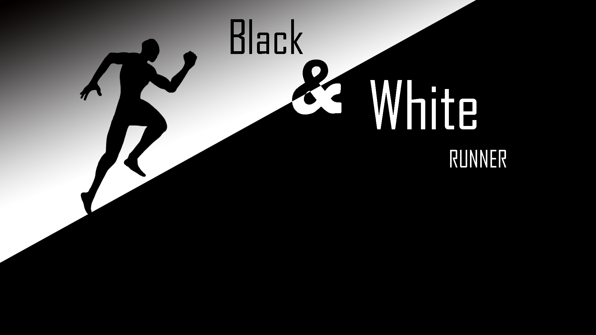 Black and White Runner