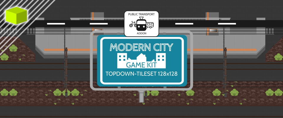 Modern City - Game Kit - Public Transport Addon Tileset