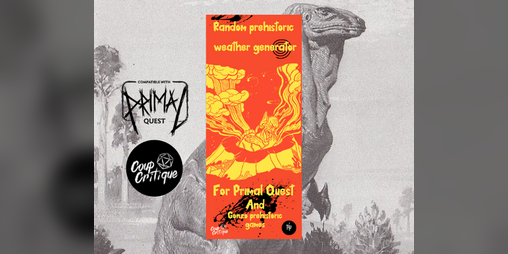 Cover image for Random prehistoric weather generator - for Primal Quest