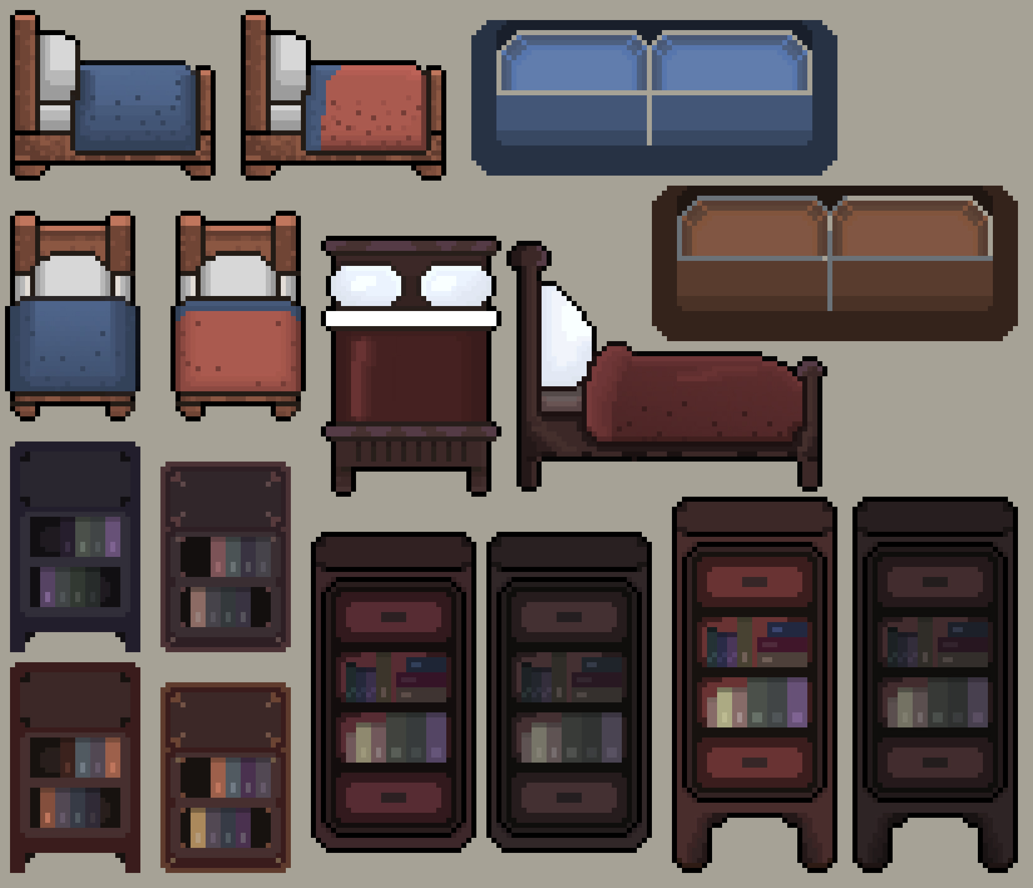 Pixel Art Environment - Furniture and Cabinets