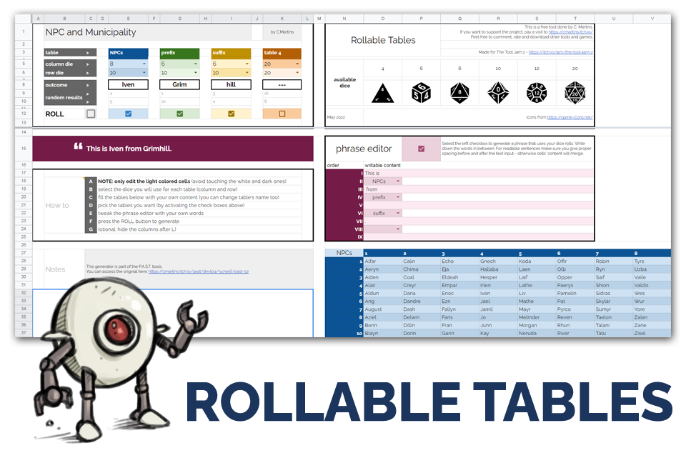 Rollable Tables