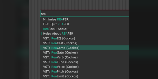 Cover image for reaper command palette