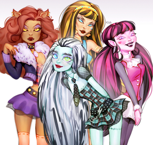 Monster High sprites by Eilohhs