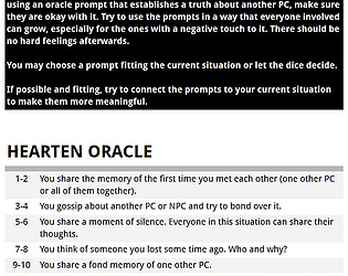 Hearten Oracle (for Ironsworn: Starforged by Shawn Tomkin)