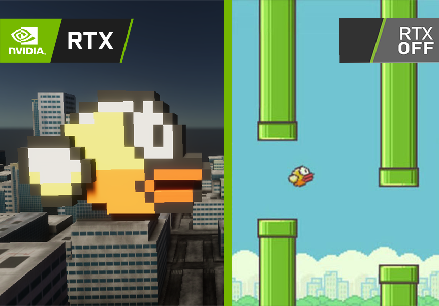 Flappy Bird but is RTX