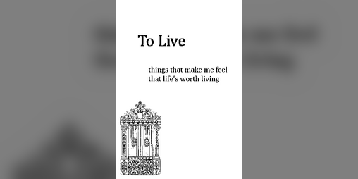 Cover image for To Live - zine