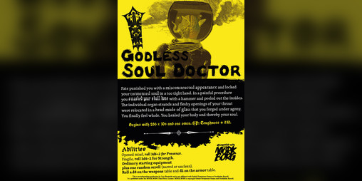 Cover image for Godless Soul Doctor - MÖRK BORG class by Lars Brozinski