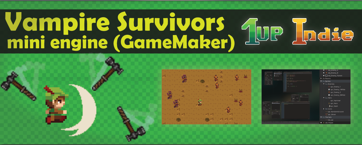 Vampire Survivors mini engine (GameMaker) by 1up Indie2