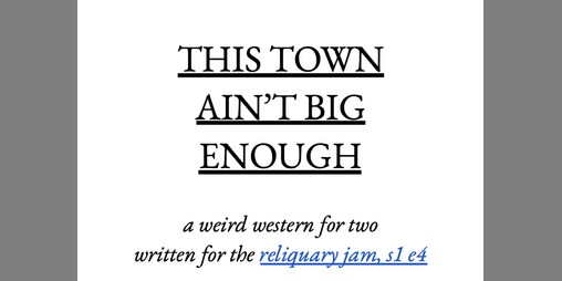 Cover image for THIS TOWN AINT BIG ENOUGH