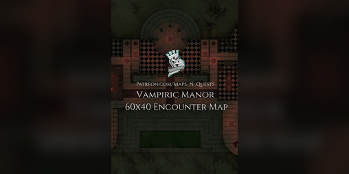 Cover image for Vampiric Manor - 60x40 TTRPG Encounter Map