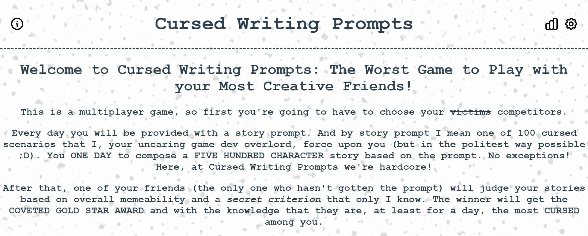 Cursed Writing Prompts