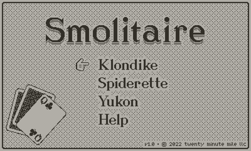 smolitaire title screen