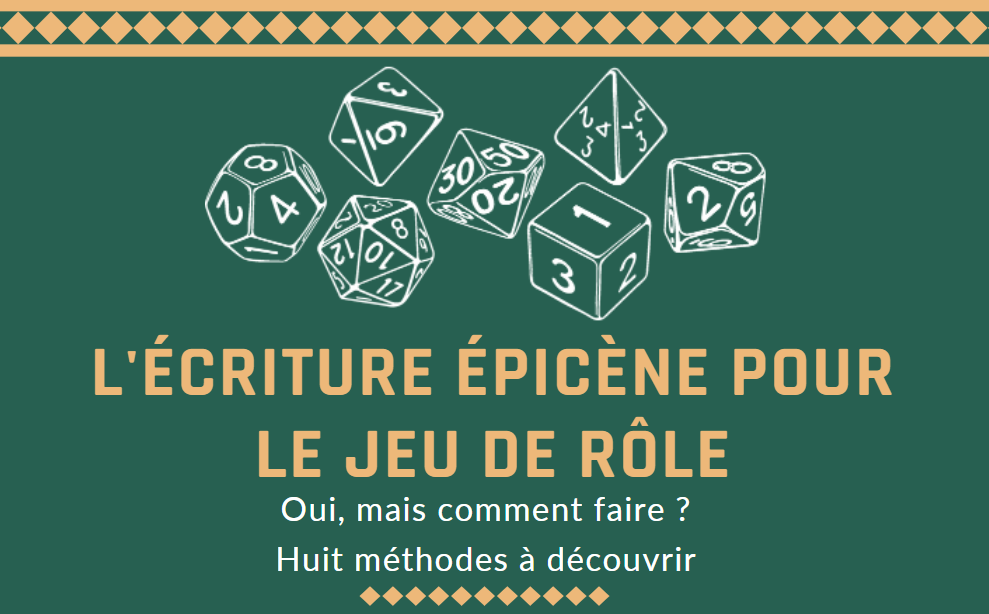 Cover image for Ecriture épicène en JdR