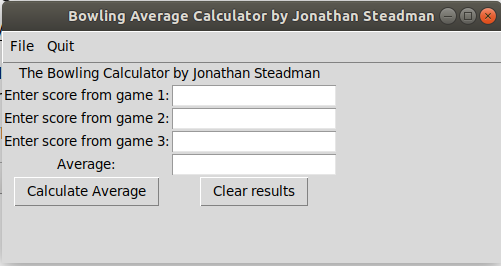 Bowling Average Calculator! by Jonathan Steadman