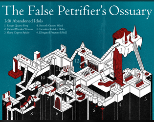 The False Petrifier's Ossuary   - OSE/OSR Dungeon on one page. 