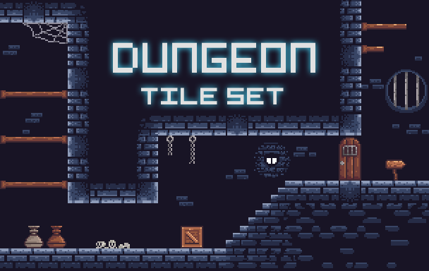 Dungeon Platformer Tile Set (Pixel Art)