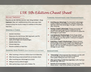 L5R RPG Cheat Sheets   - Repository of cheat sheets for L5R 5e 